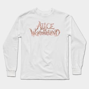 Sparkling rose gold Alice in Wonderland Long Sleeve T-Shirt